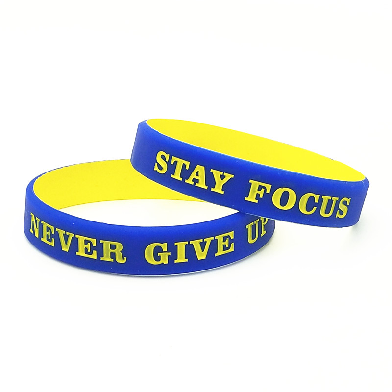 Women Fashion Now - 1pc nunca desistir pulseiras de silicone