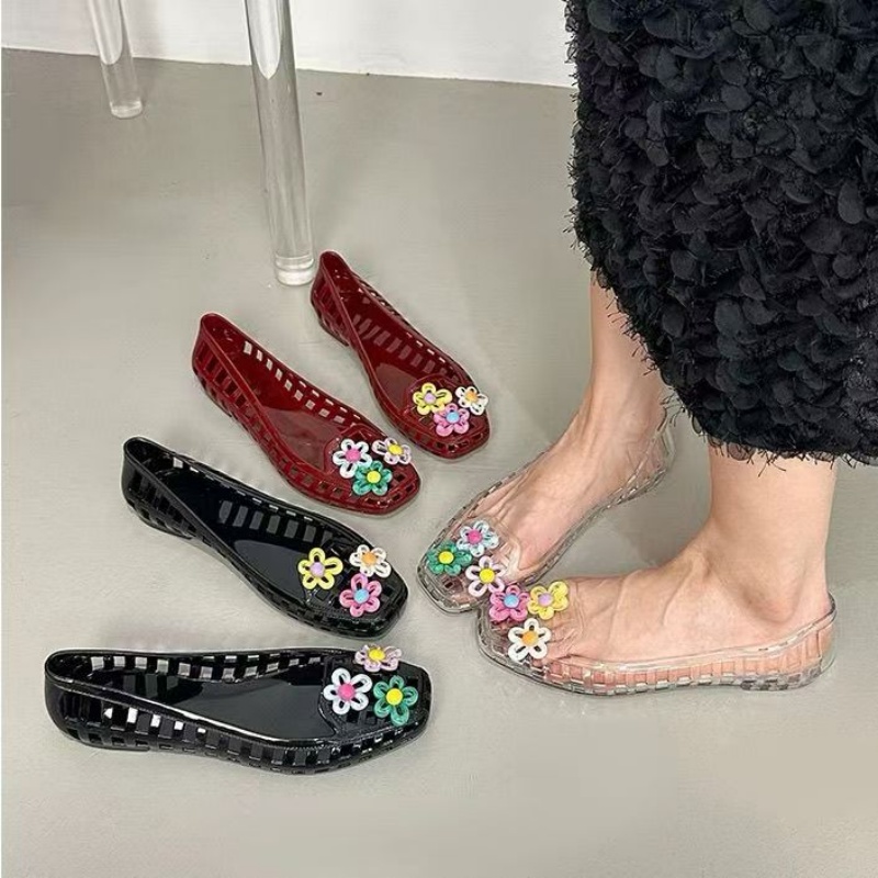Women Fashion Store - Sapatos de gelatina vazados estilo kawaii