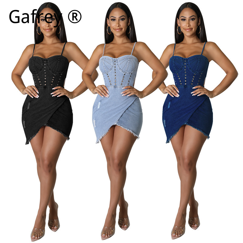Ruched Dress Mini - Vestido Jeans Feminino Plus Size Sexy