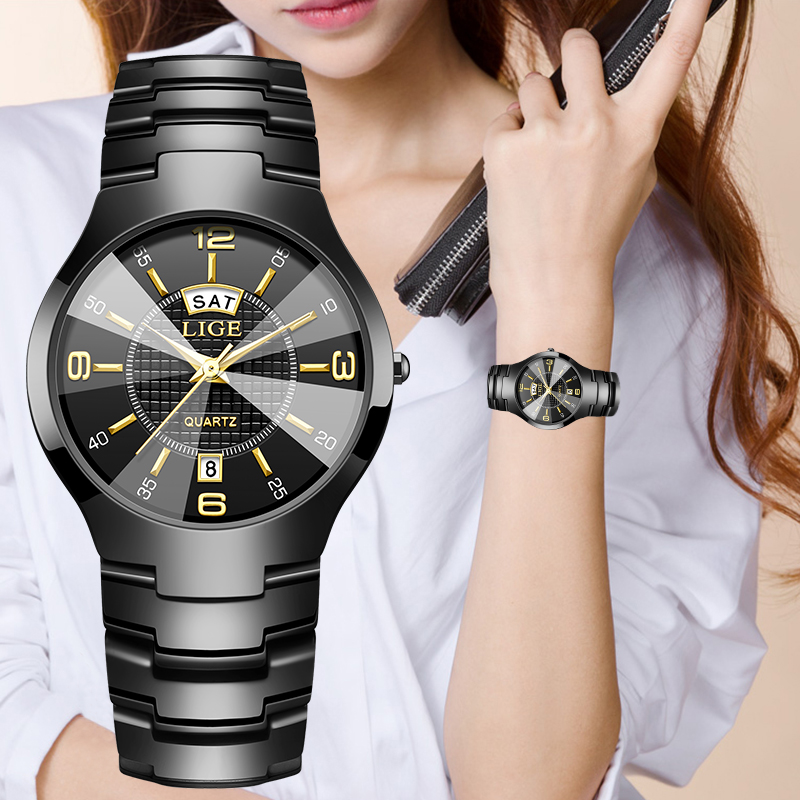 Fashion Women Watch - LIGE Moda Elegante Relógio de Pulso
