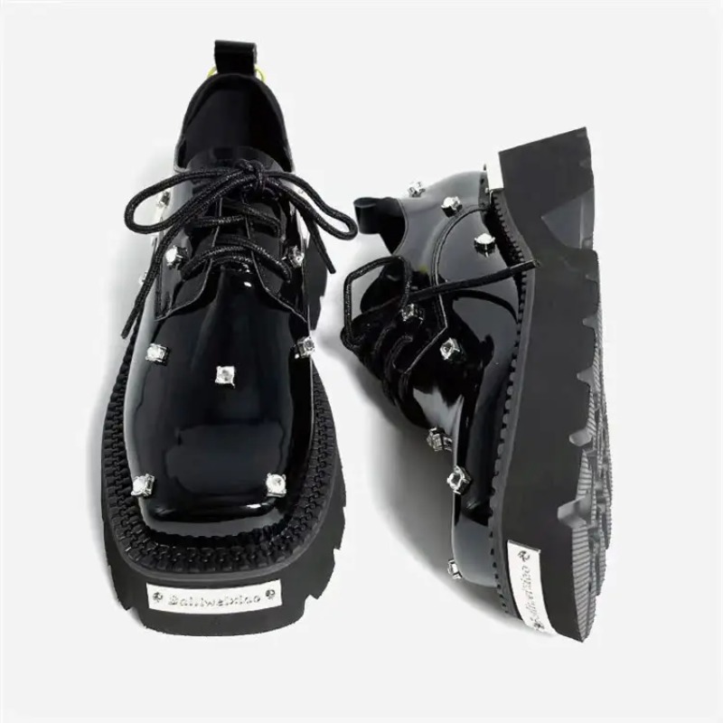 Women'S Fashion For Summer 2025 - Mulheres mocassins plataforma de cristal chunky