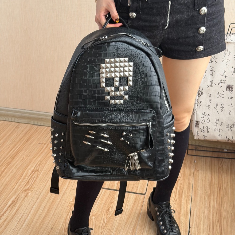 Women And Men Fashion - Mochila Original com Padrão de Crocodilo