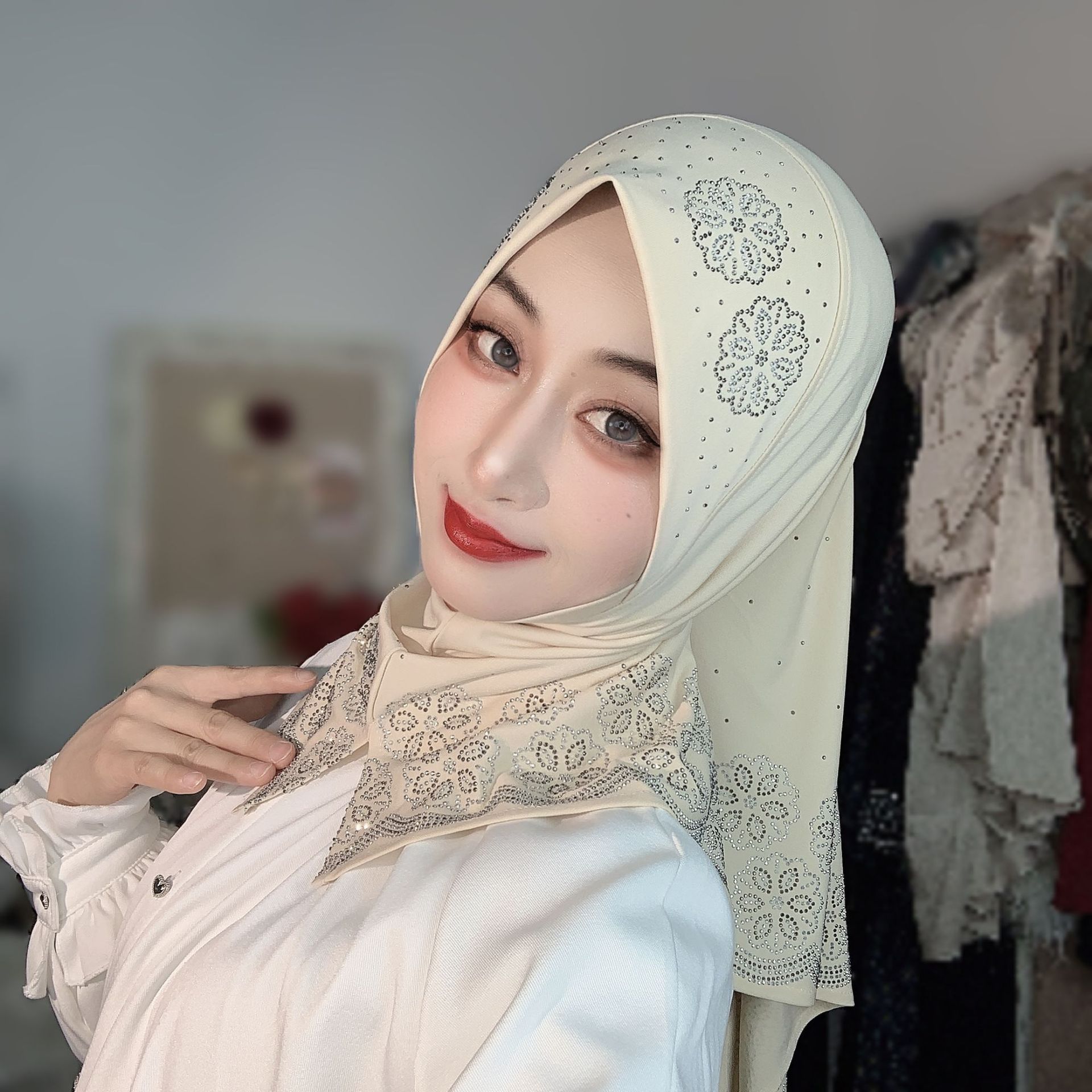 Women Fashion Designer - Hijab muçulmano pronto para usar, com