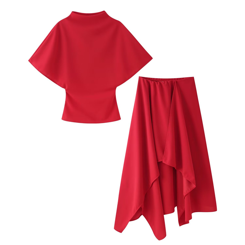 Asymmetric Top Women - Conjunto Feminino Estilo Coreano Guobioziy: Blusa