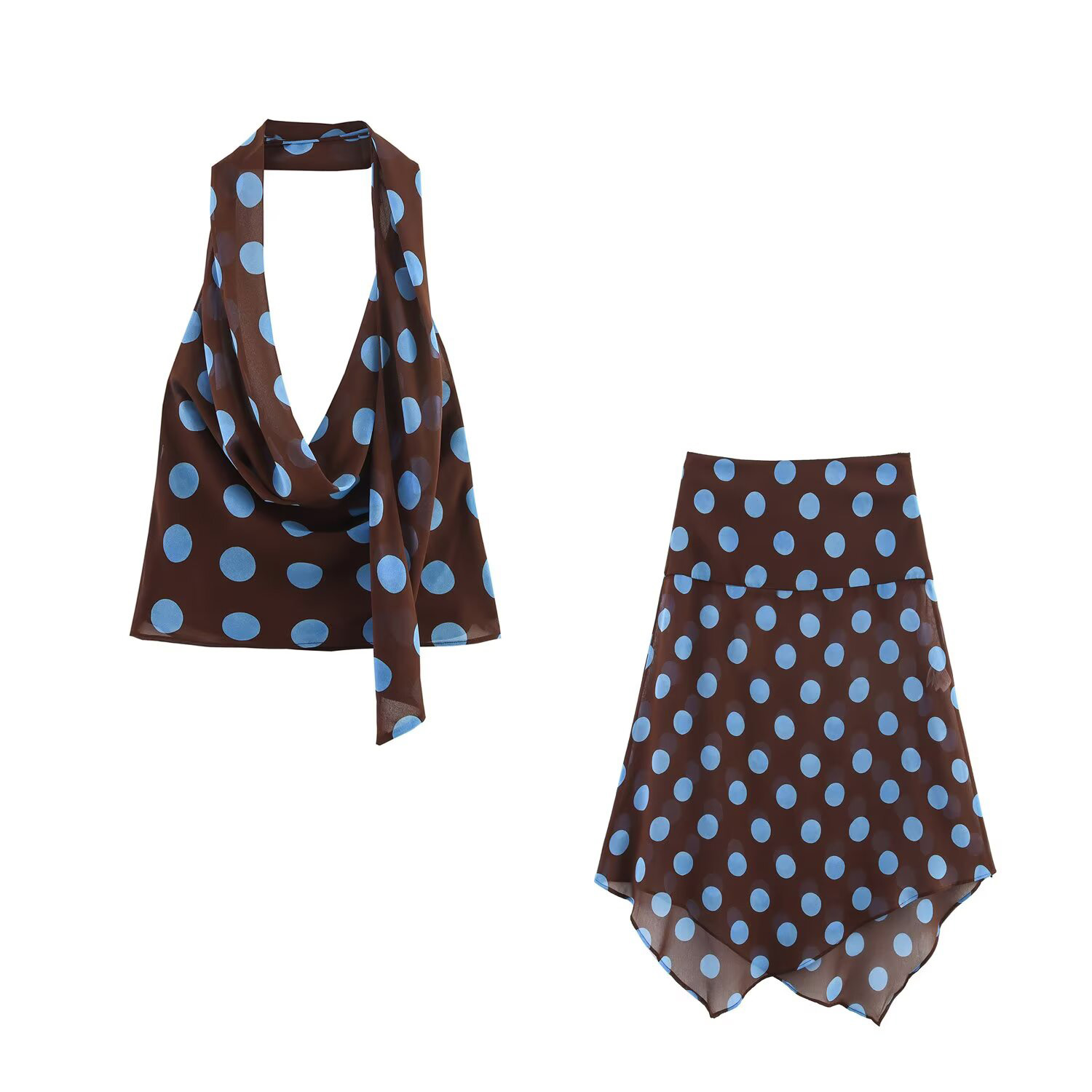 Asymmetric Top Women - Verão novo cachecol fino feminino bolinhas