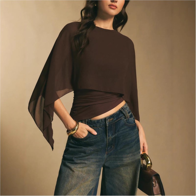 Women'S Fashion Trends Spring 2026 - Blusa Feminina Casual de Chiffon com