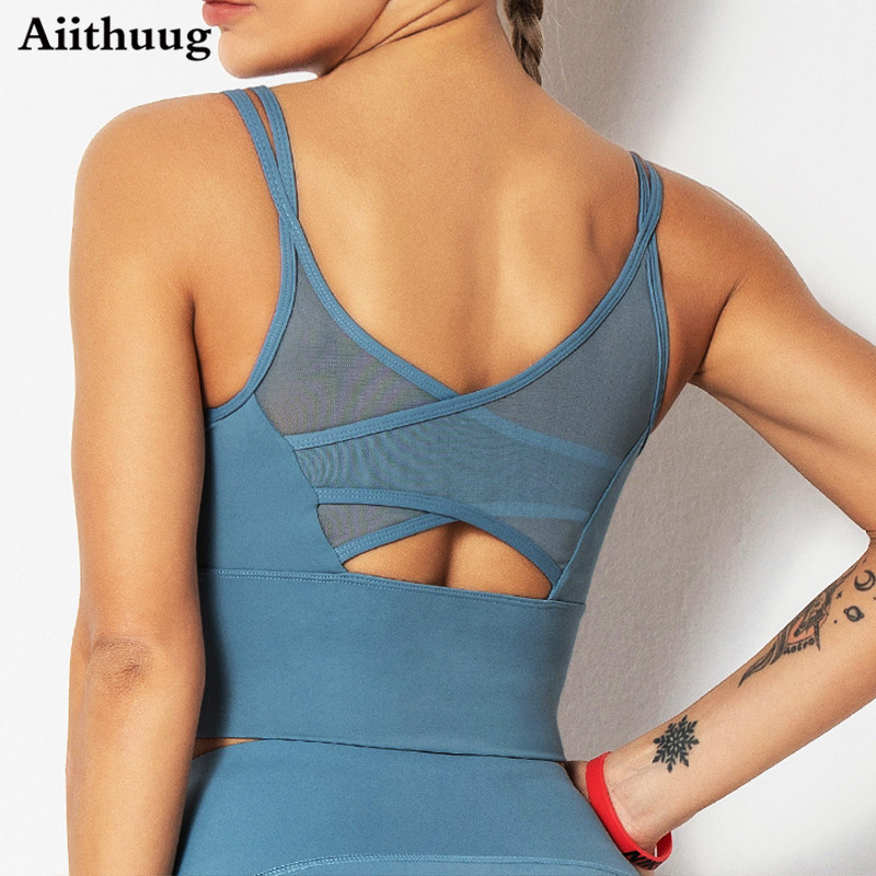Bra Top Seamless - Aiihuug yoga sutiãs camisas de fitness