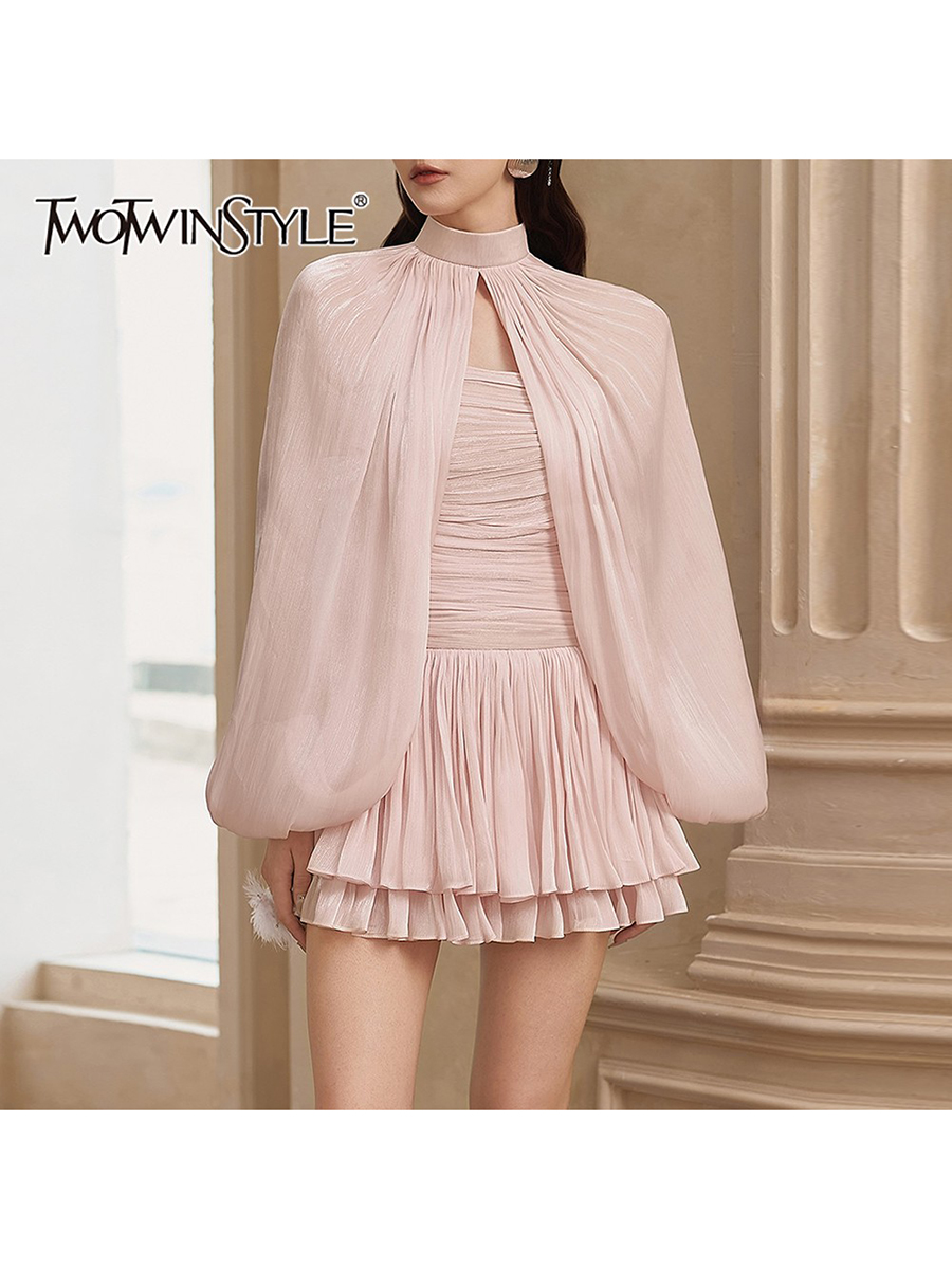 Ruched Dress Mini - Conjunto de Duas Peças TWOTWINSTYLE com