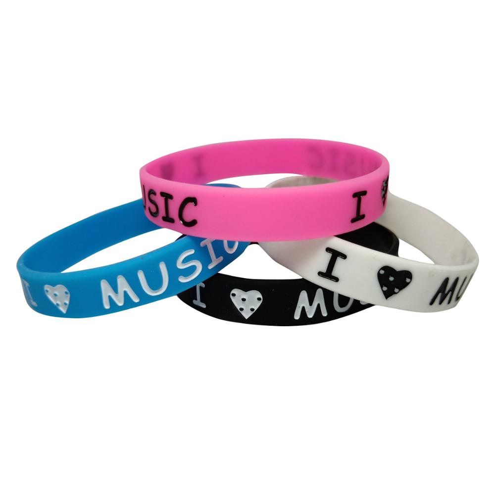 Women Fashion Now - Eu amo música pulseira de silicone
