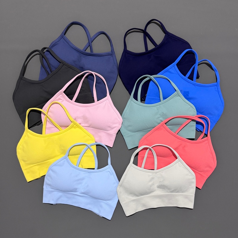 Bra Top Seamless - Histello sutiã esportivo sem costas feminino