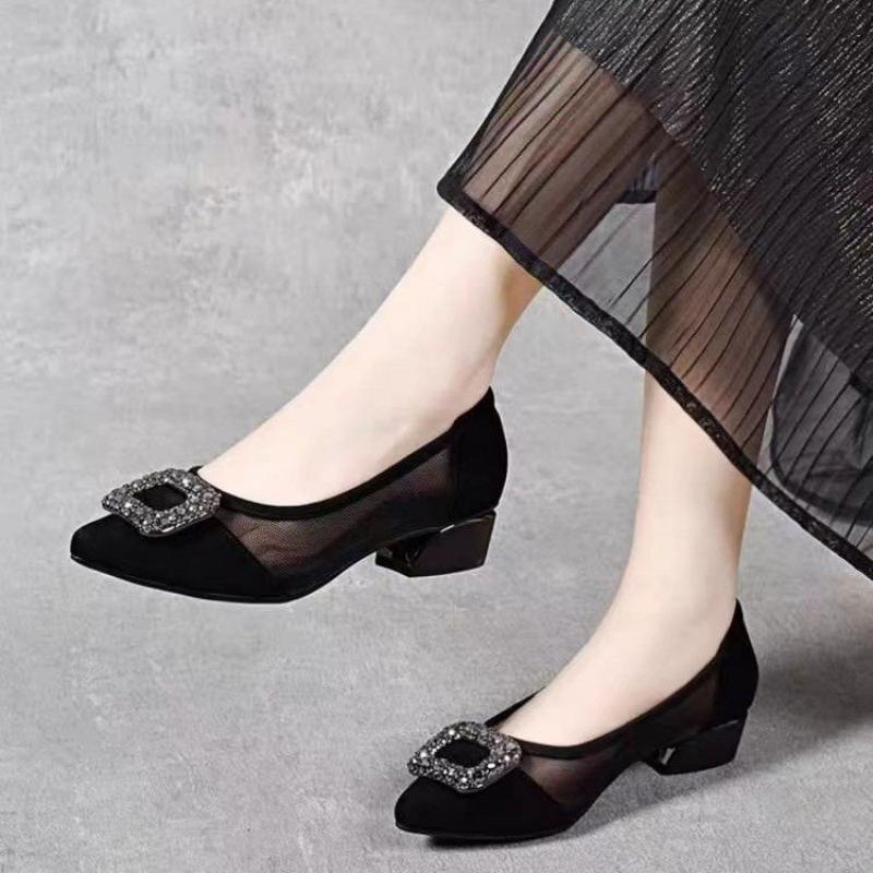 Women Fashion Store - Sapatos Elegantes de Salto Bloco com