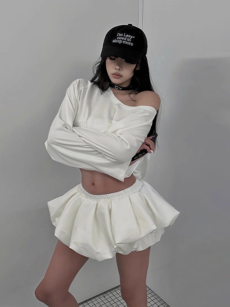 2025 harajuku design de moda c - Asymmetric Top Women avaliação e preço