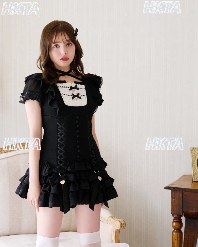 Vestido Lolita de Manga Curta  - Ruched Dress Mini avaliação e preço