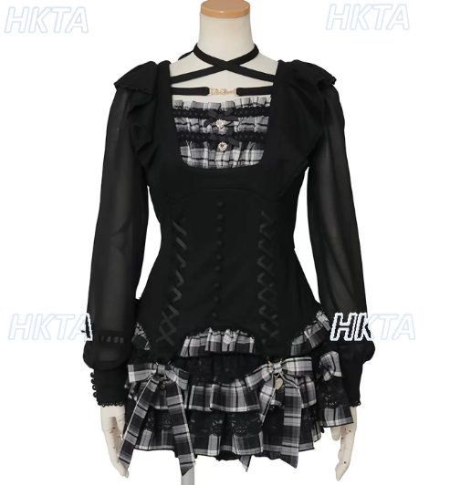 Vestido Lolita de Manga Curta  - Ruched Dress Mini avaliação e preço