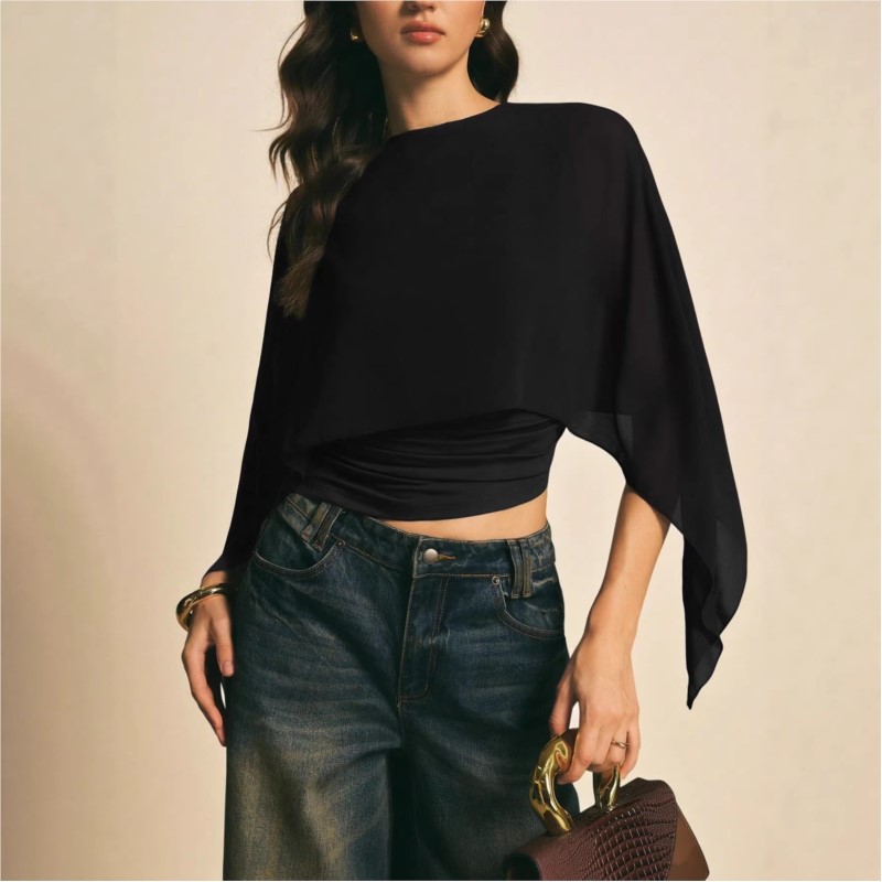 Blusa Feminina Casual de Chiff - Women'S Fashion Trends Spring 2026 avaliação e preço