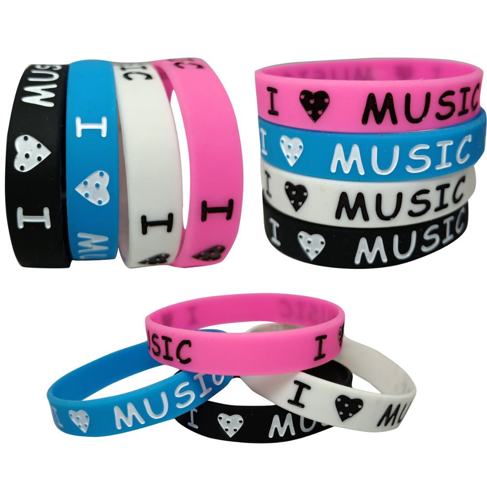 Eu amo música pulseira de sili - Women Fashion Now avaliação e preço