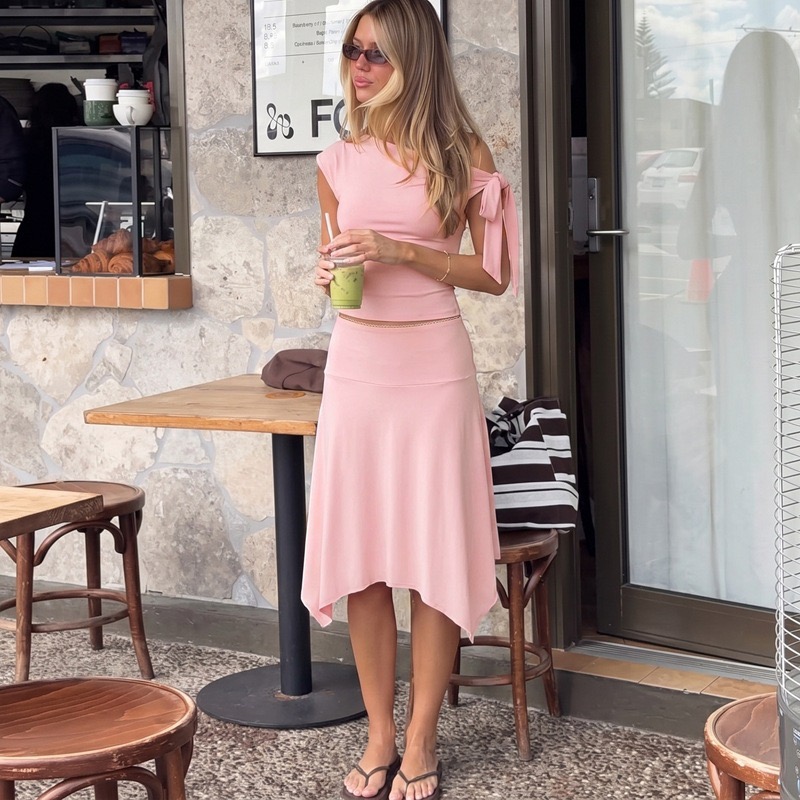 Conjunto feminino de 2 peças,  - Asymmetric Top Women avaliação e preço