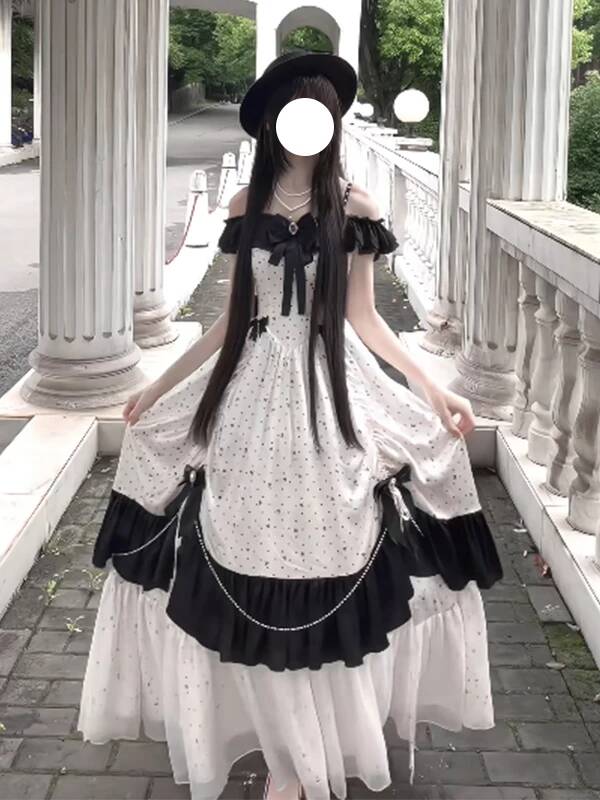 Novo Vestido de Noite Lolita E - Off Shoulder Top avaliação e preço