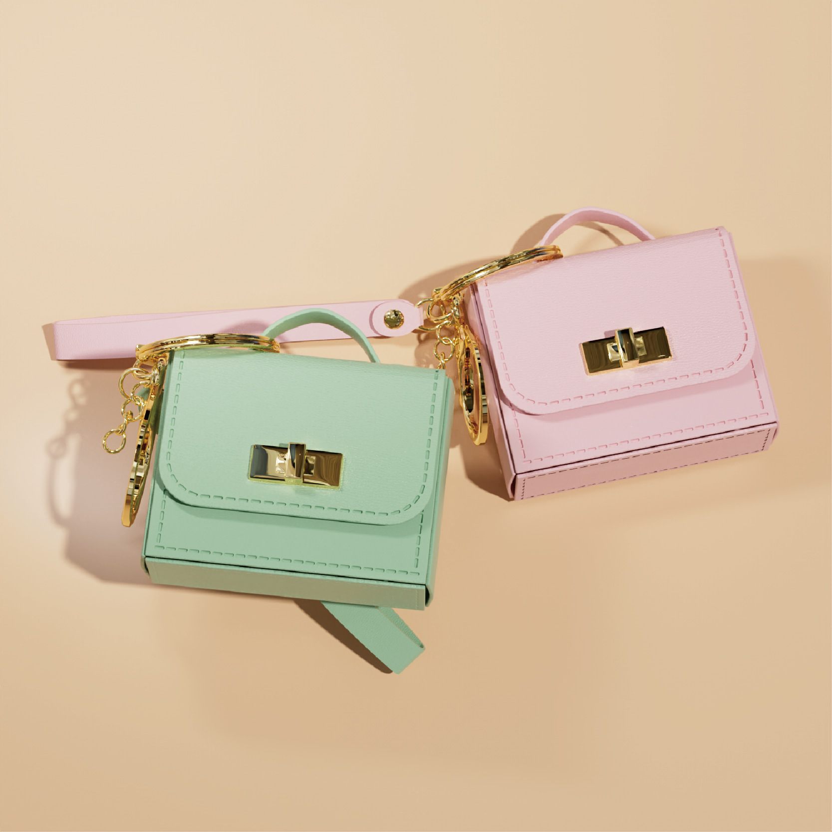 Mini Bolsa Chaveiro de Couro c - Women'S Ysl Fashion avaliação e preço