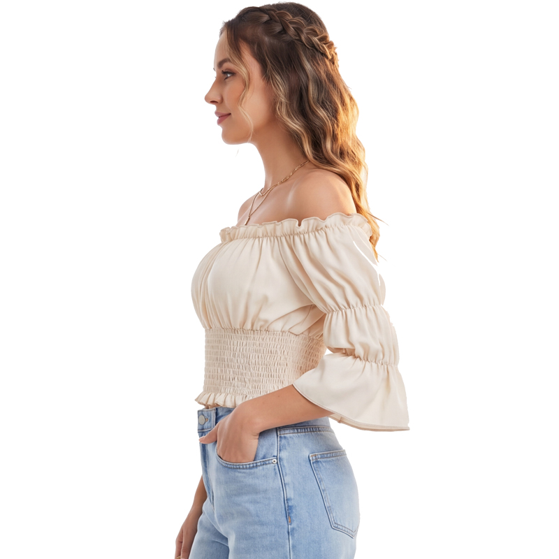 Blusa Renascentista Feminina c - Off Shoulder Top avaliação e preço