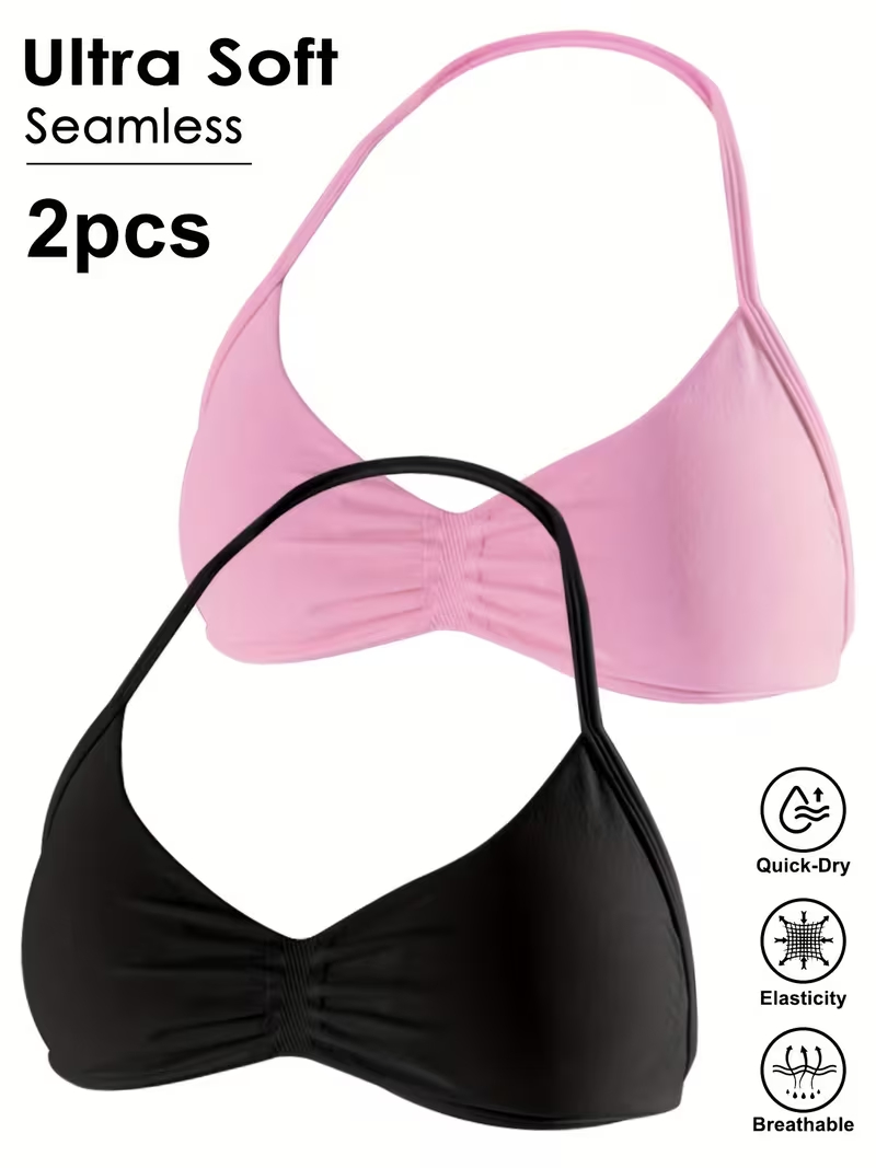 2 peças Top Cropped Feminino S - Bra Top Seamless avaliação e preço