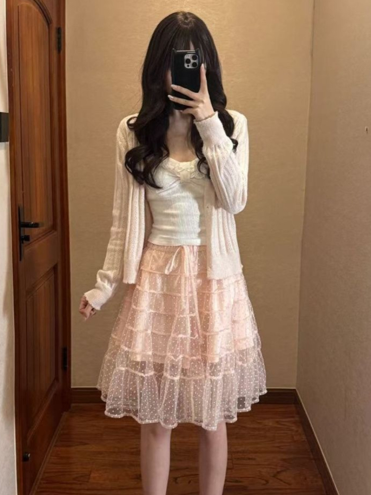 Conjunto Feminino de 3 Peças:  - Lace Trim Cami avaliação e preço