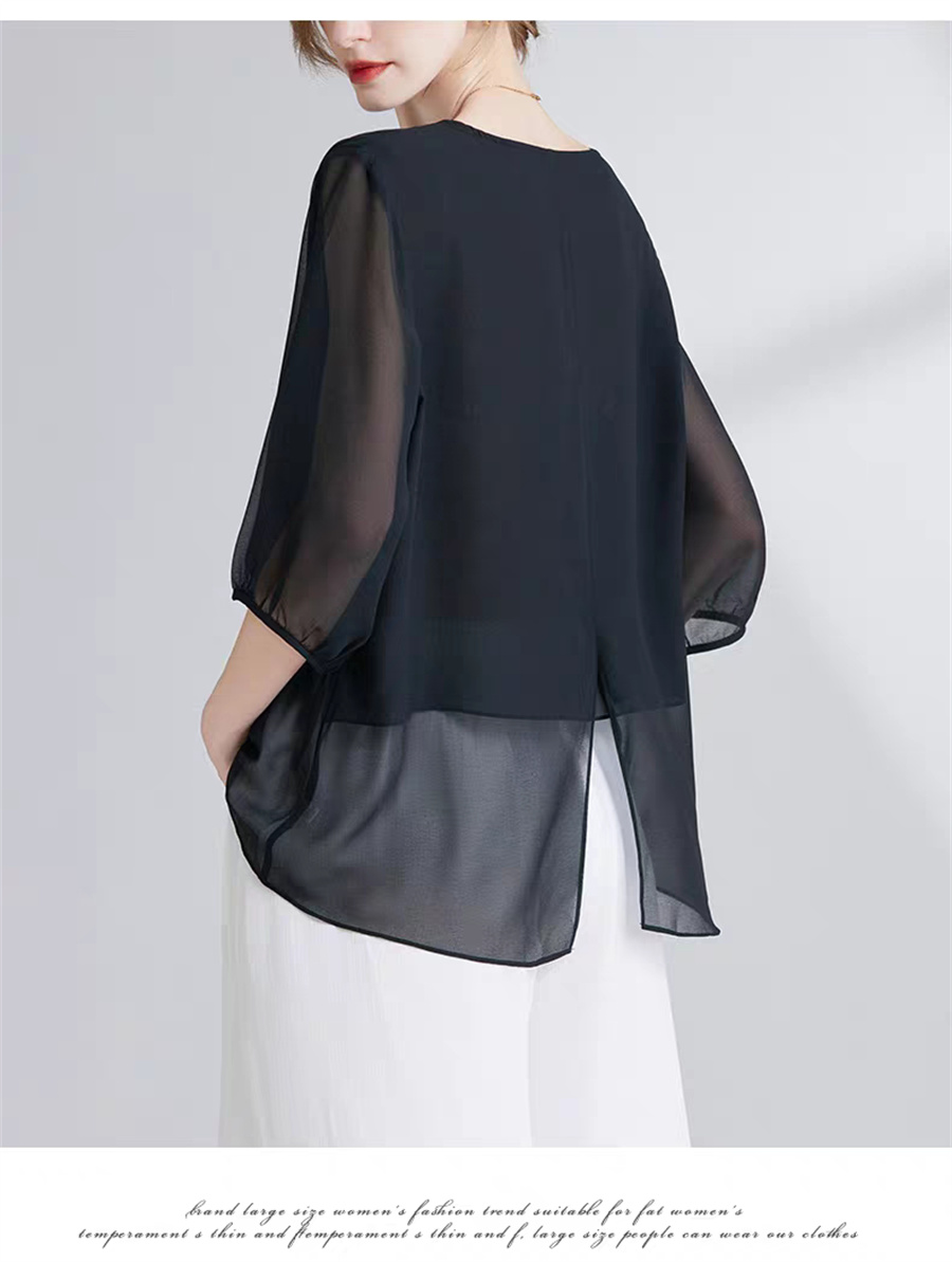 Blusa Feminina Plus Size de Ch - Asymmetric Top Women avaliação e preço