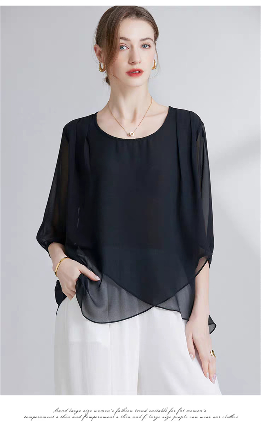 Blusa Feminina Plus Size de Ch - Asymmetric Top Women avaliação e preço