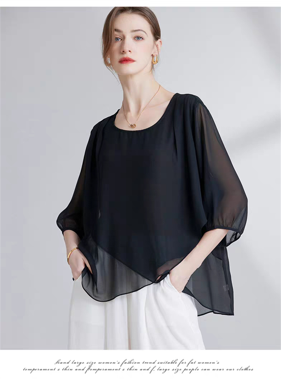 Blusa Feminina Plus Size de Ch - Asymmetric Top Women avaliação e preço