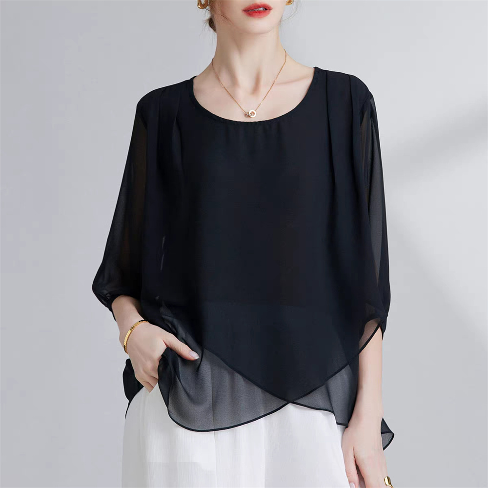 Blusa Feminina Plus Size de Ch - Asymmetric Top Women avaliação e preço