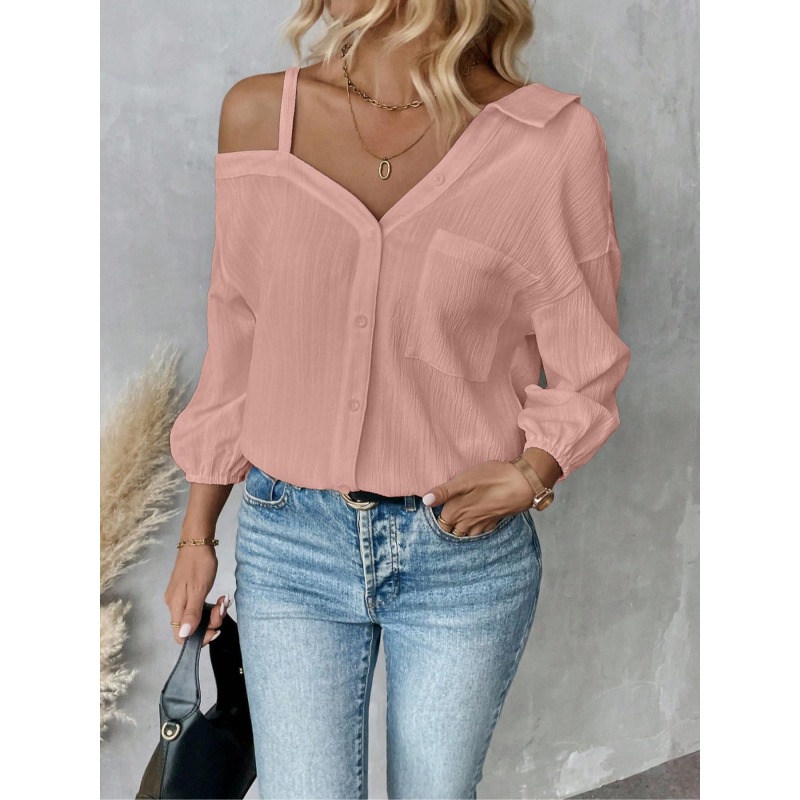 Plus Size1XL-5XL blusas femini - Asymmetric Top Women avaliação e preço