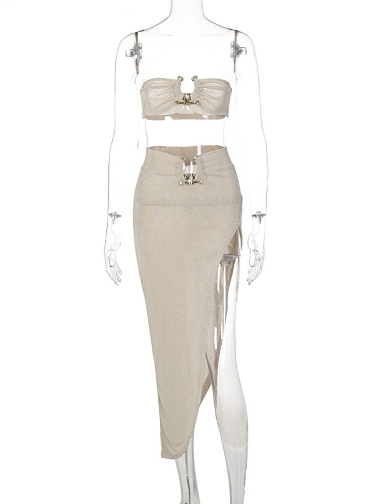 Elegante sexy bandeau topo com - Asymmetric Top Women avaliação e preço
